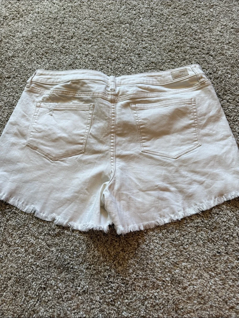 White Distressed Women’s Denim Shorts